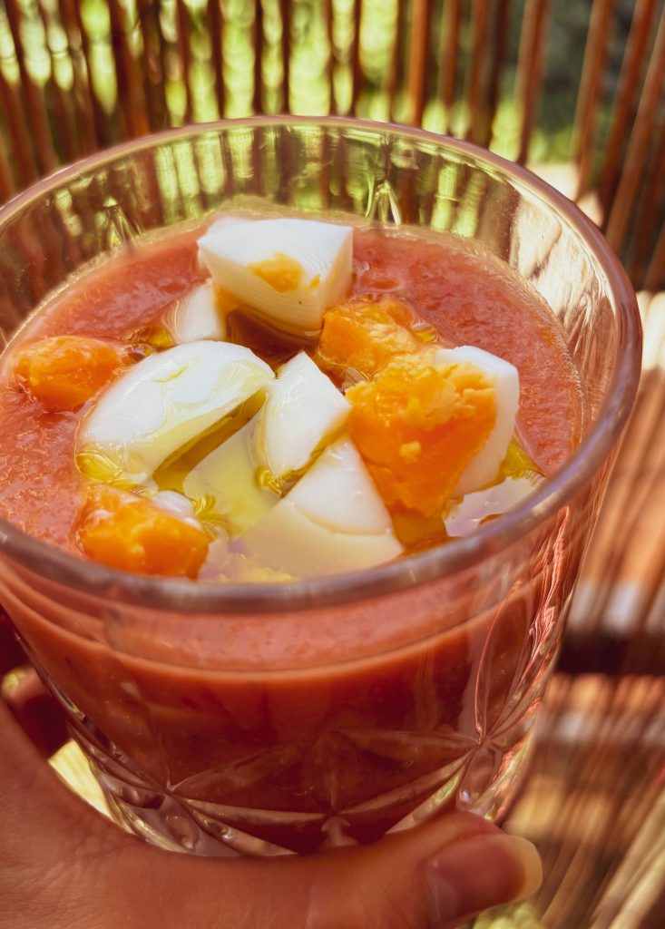 gazpacho en un vaso