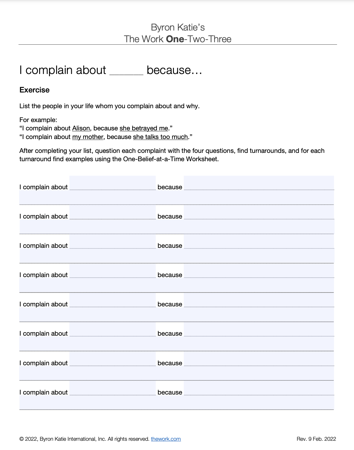 the work cheatsheet